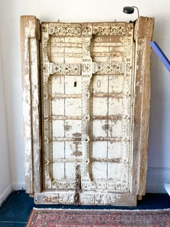 Hand Carved Solid Wood Door, Indonesia, 1880