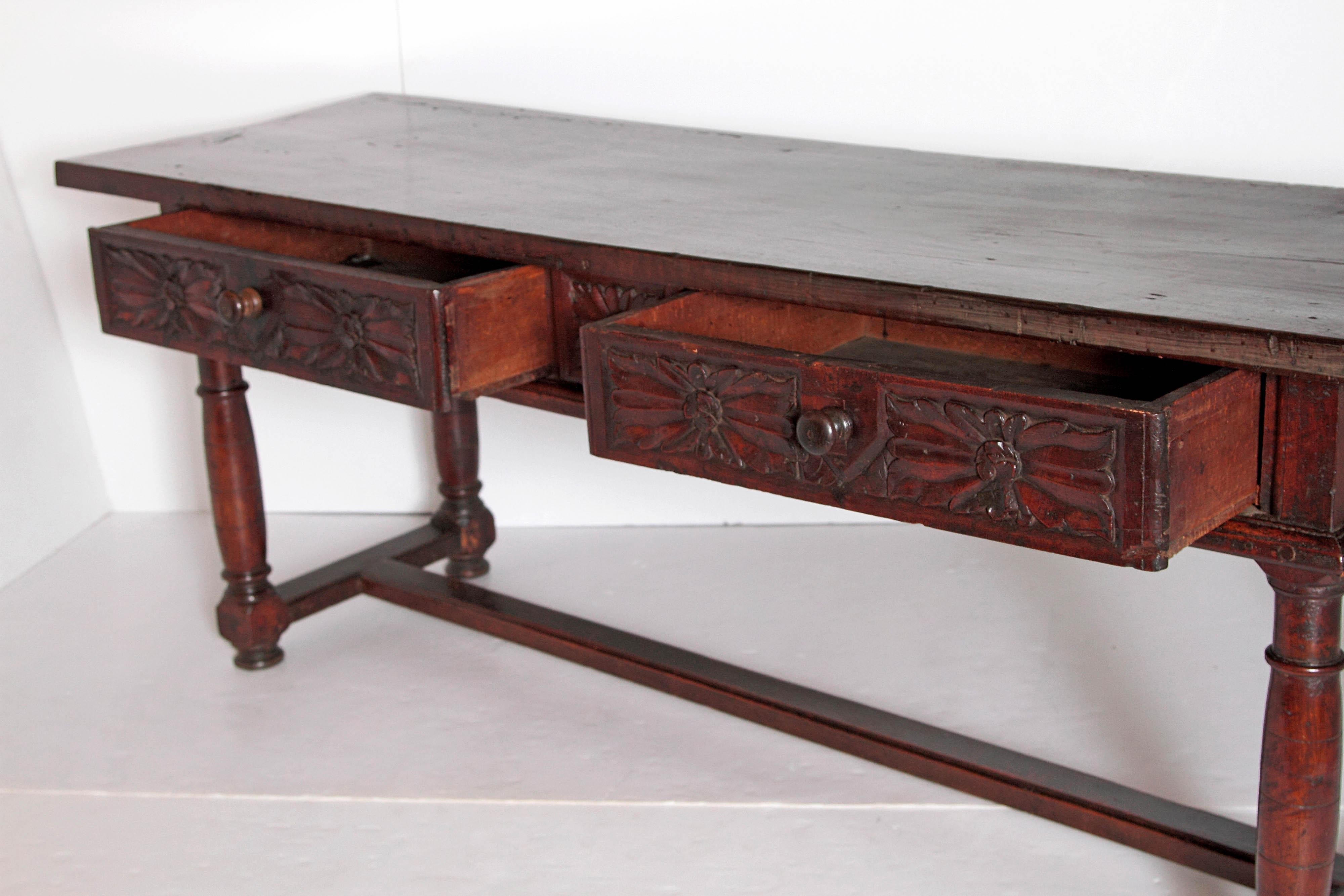 Hand Carved Spanish Walnut Table 3