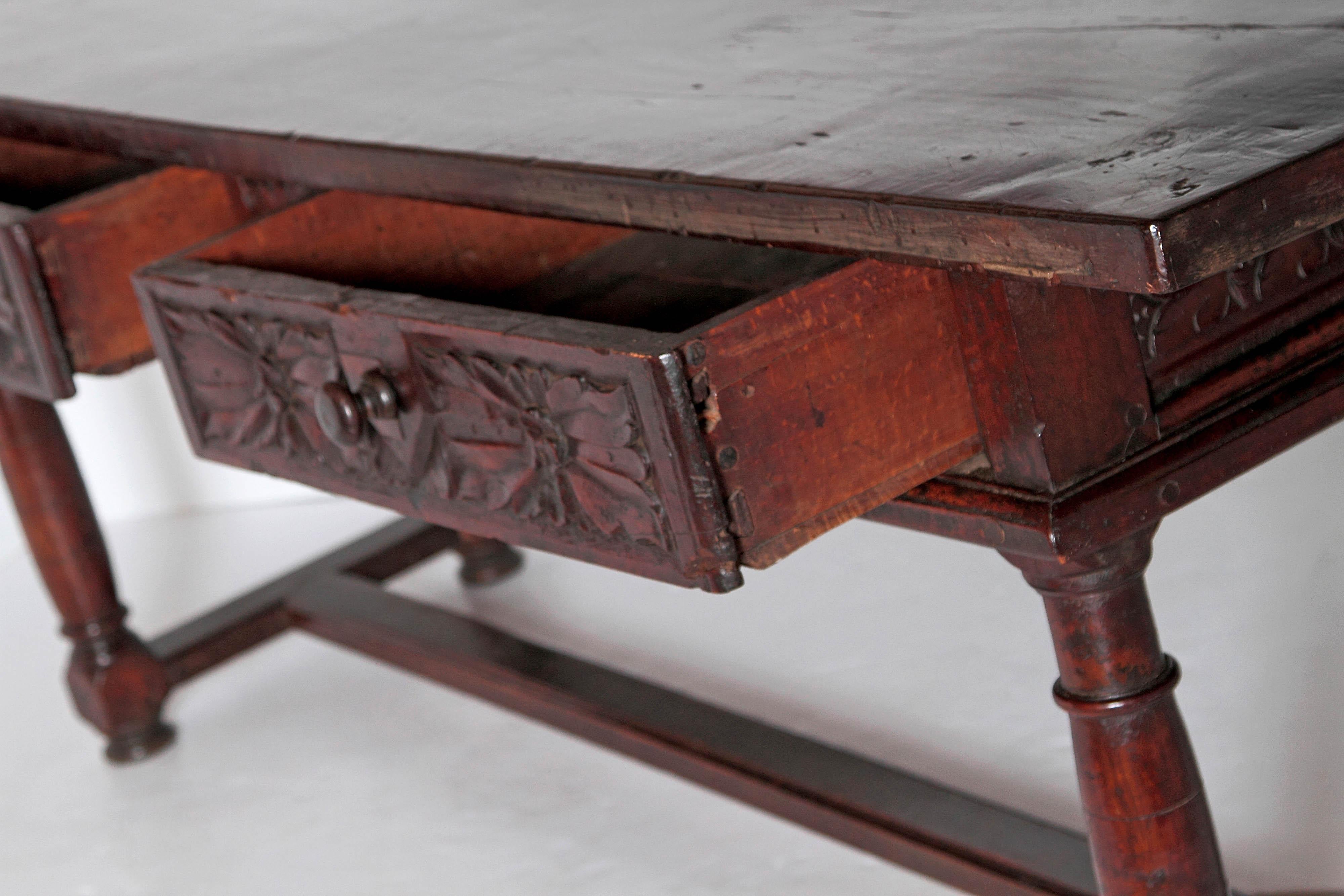 Hand Carved Spanish Walnut Table 2