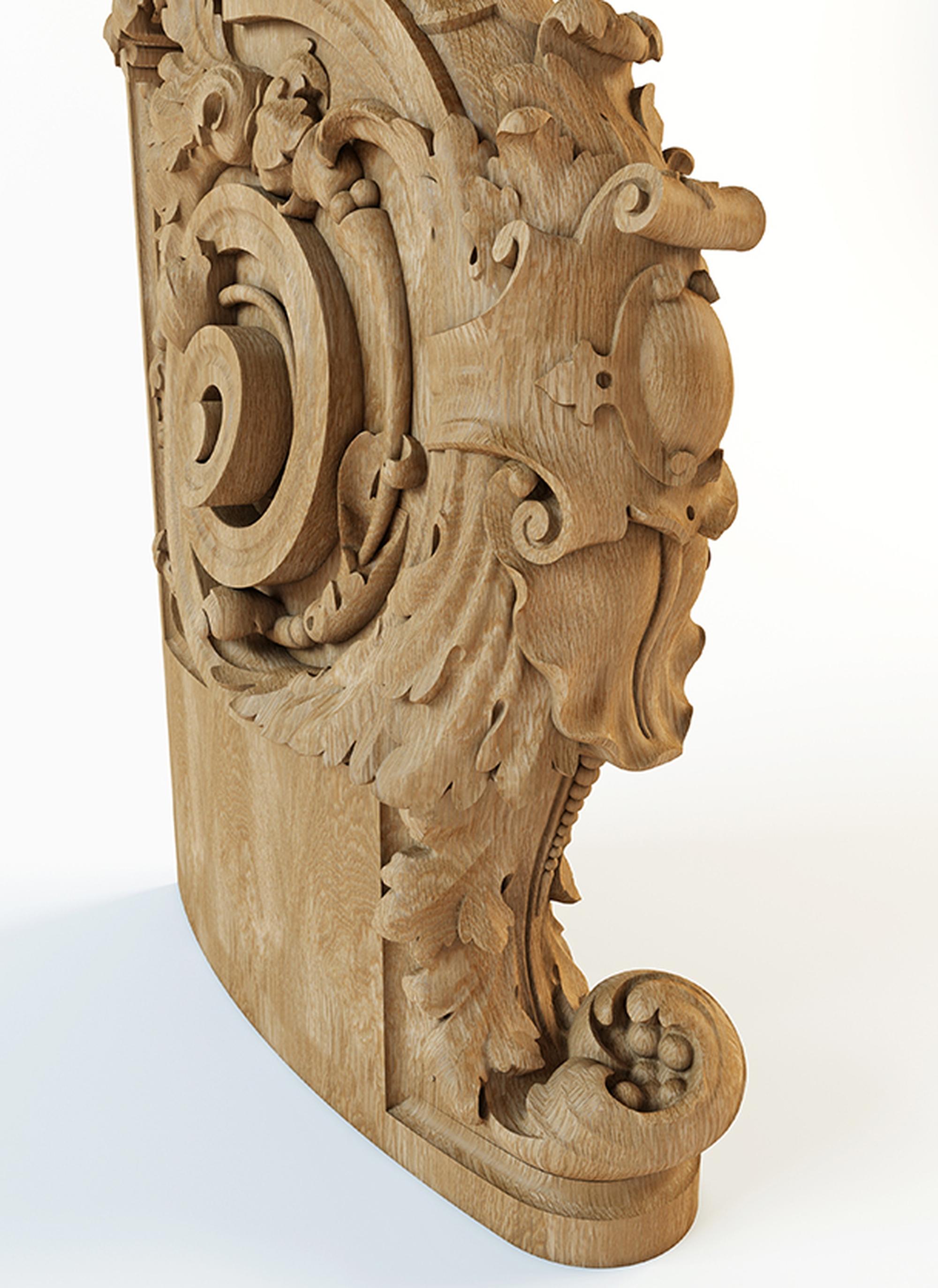 hand carved newel post