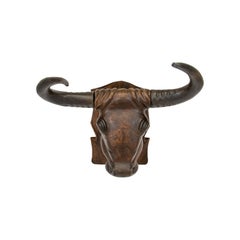 Hand-Carved Steer Head Trade Sign