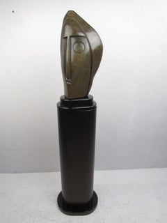 Escultura africana de piedra tallada a mano por Richard Mteki, 1995