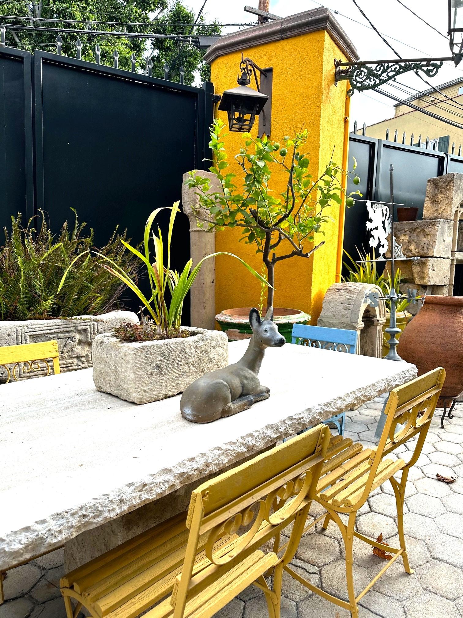 limestone trough planter