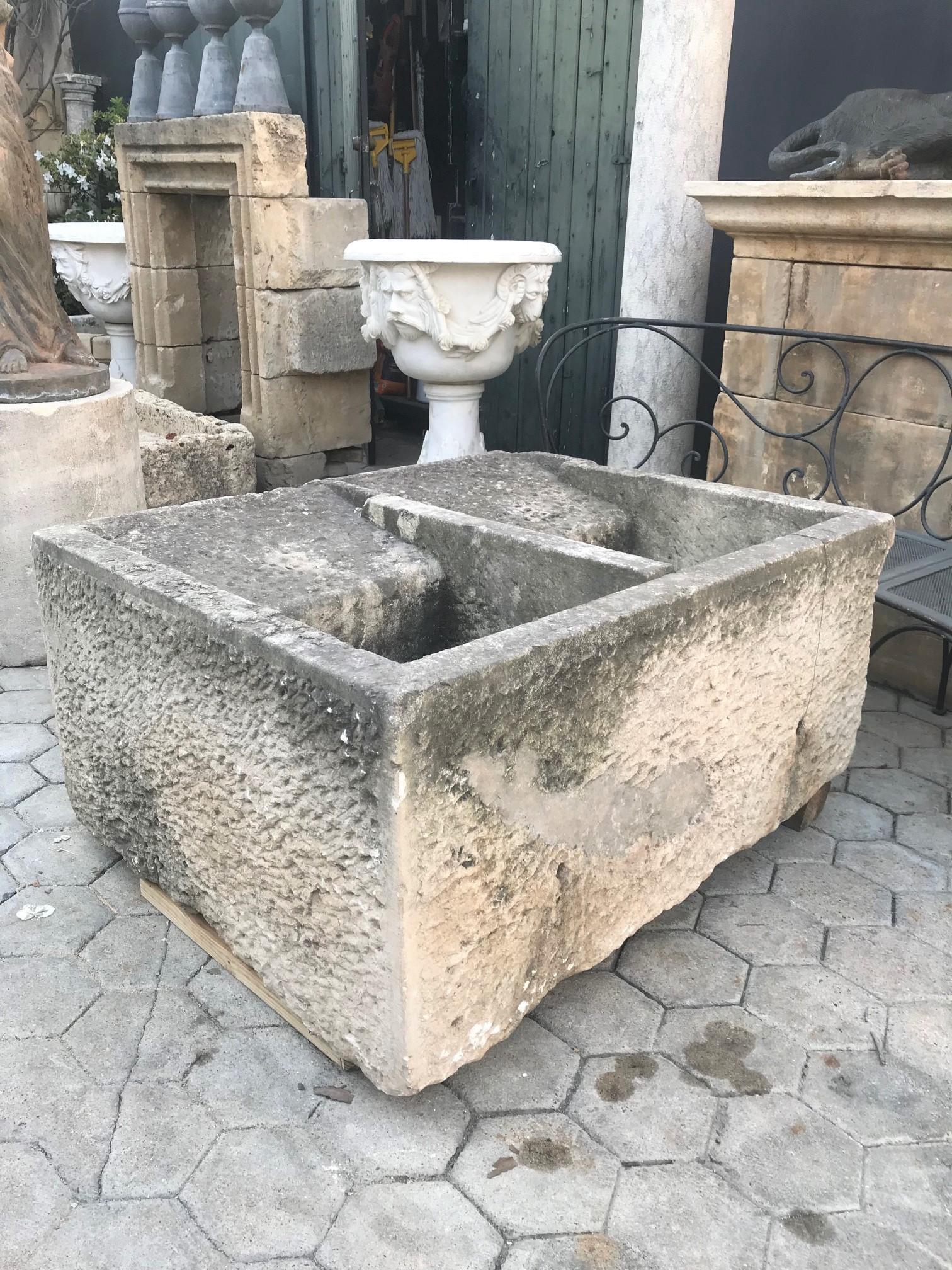 antique concrete sink
