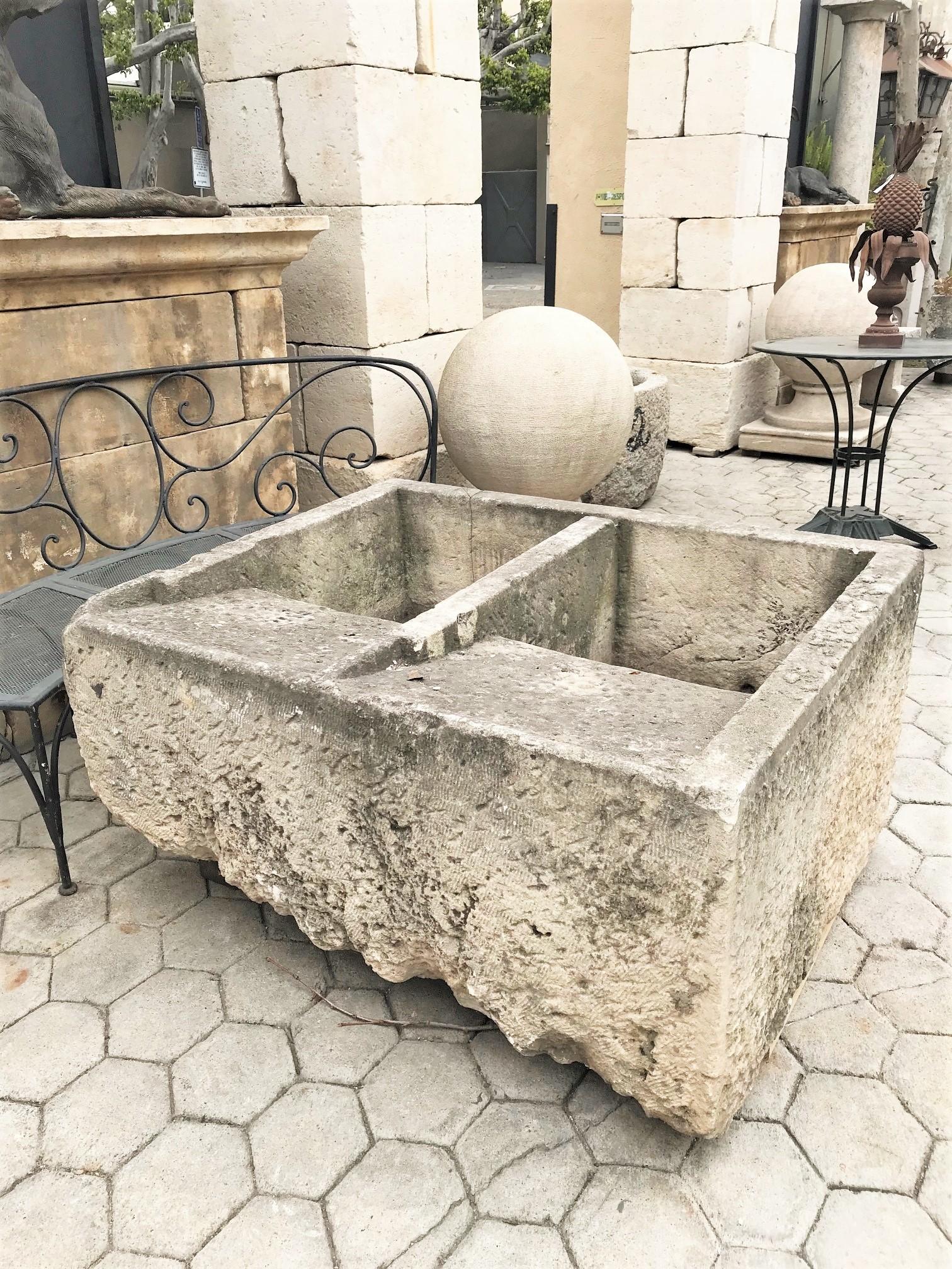 antique concrete sink