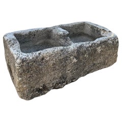 Recipiente de Piedra Tallada a Mano Fuente Pila Abrevadero Jardinera Fregadero Antigüedades LA CA