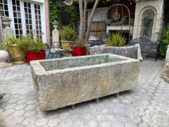 Hand Carved Stone Container Fountain Basin Tub Planter Firepit Trough Antique LA