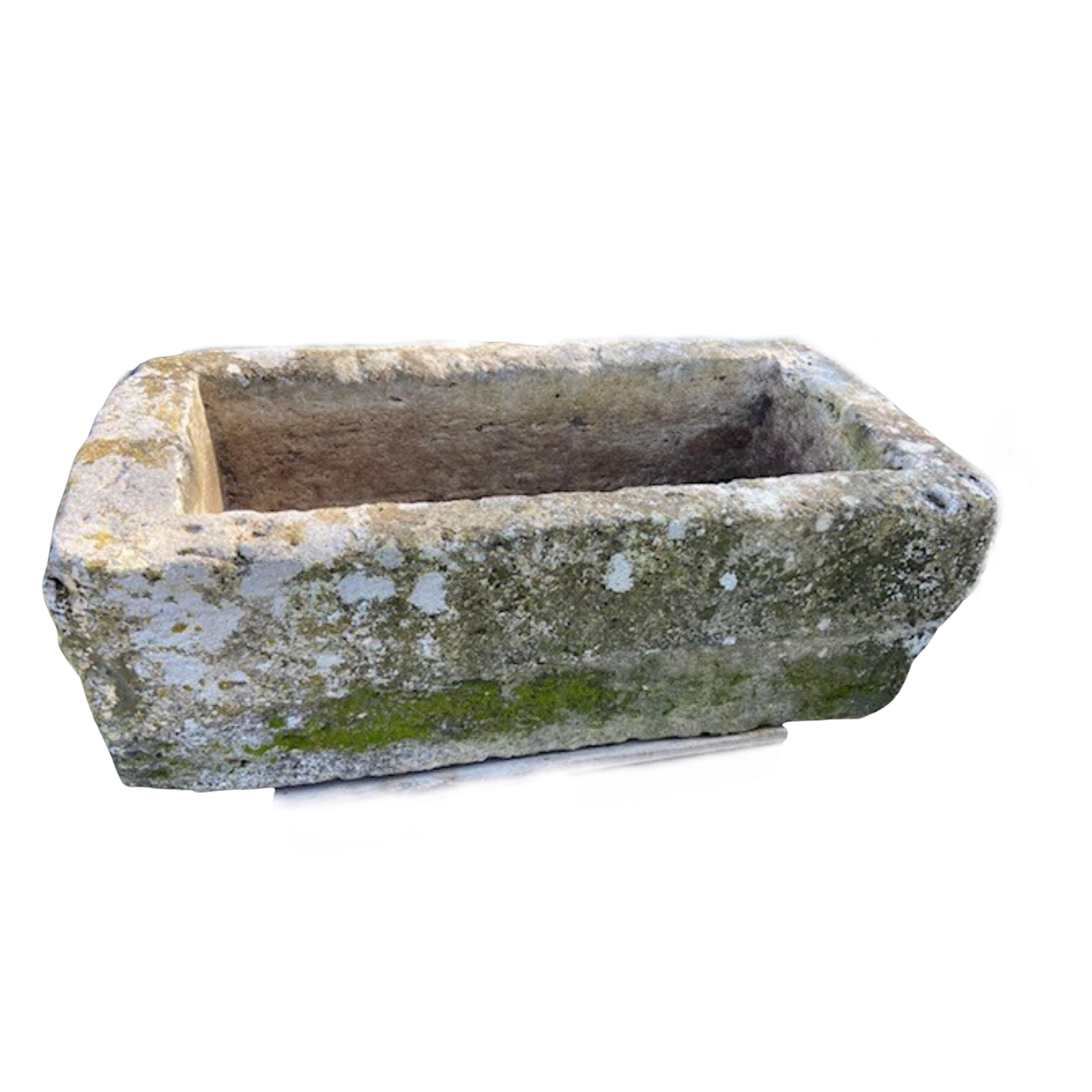 Hand Carved Stone Container Fountain Basin Tub Planter Firepit Trough Antique LA . Exquisite 17th 18th century water fountain basin of hand carved stone . This trough could be installed with a simple bronze spout or a carved stone fountain head , we