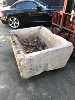Hand Carved Stone Container Fountain Basin Tub Planter Firepit Trough Antique LA