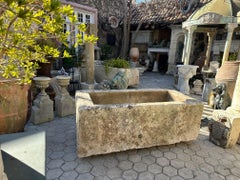 Hand Carved Stone Container Fountain Basin Tub Planter Firepit Trough Antique LA