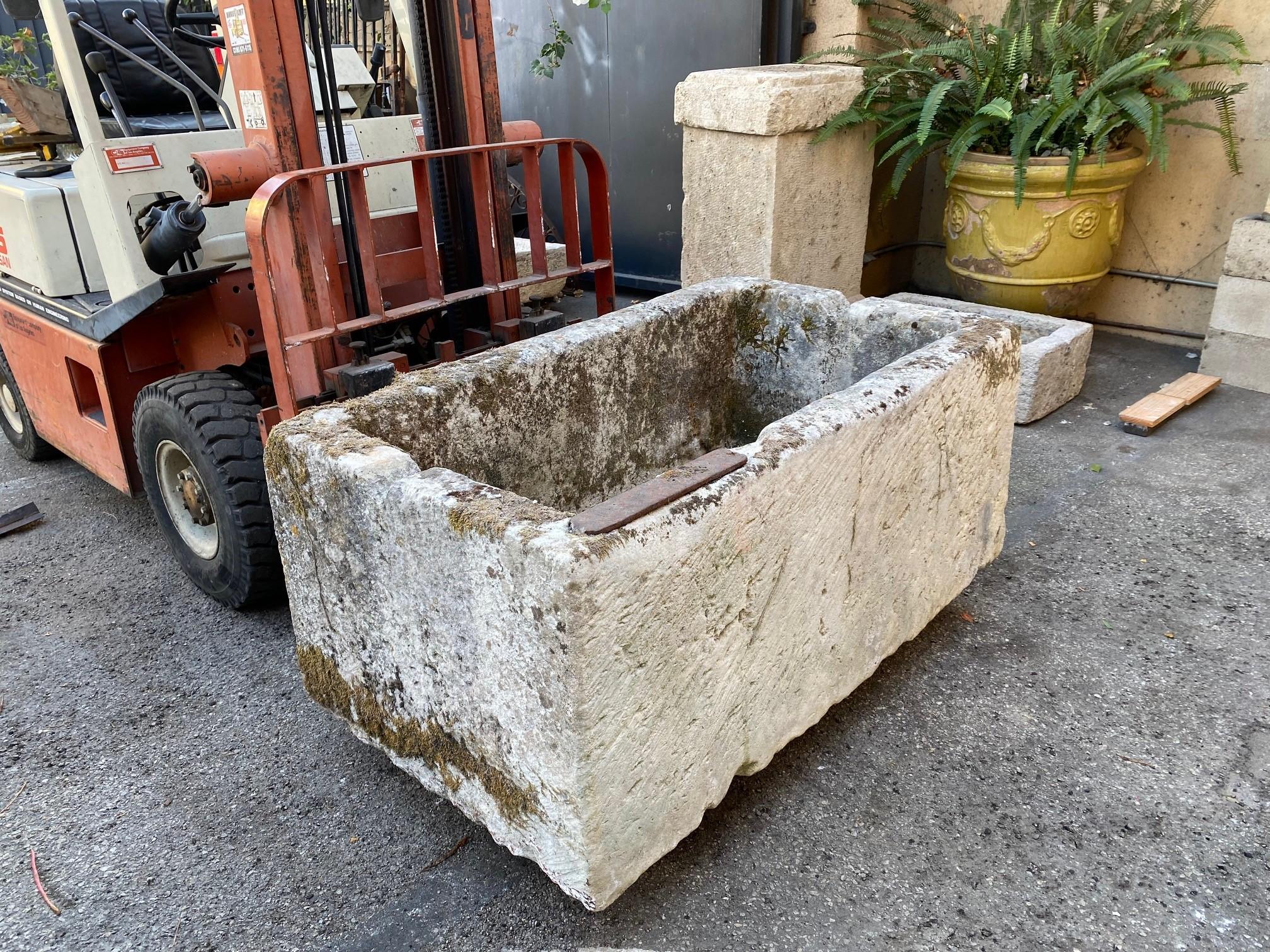 Hand Carved Stone Container Fountain Basin Tub Planter Firepit Trough Antique LA 1