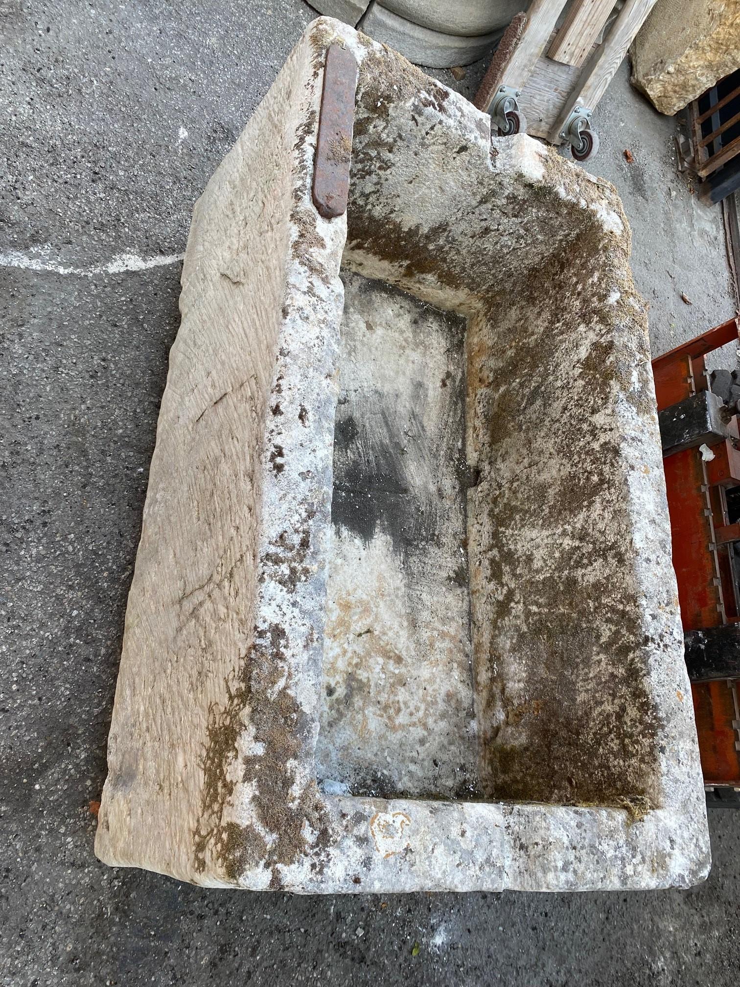 Hand Carved Stone Container Fountain Basin Tub Planter Firepit Trough Antique LA 2