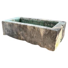 Hand Carved Stone Container Fountain Basin Tub Planter Firepit Trough Used LA