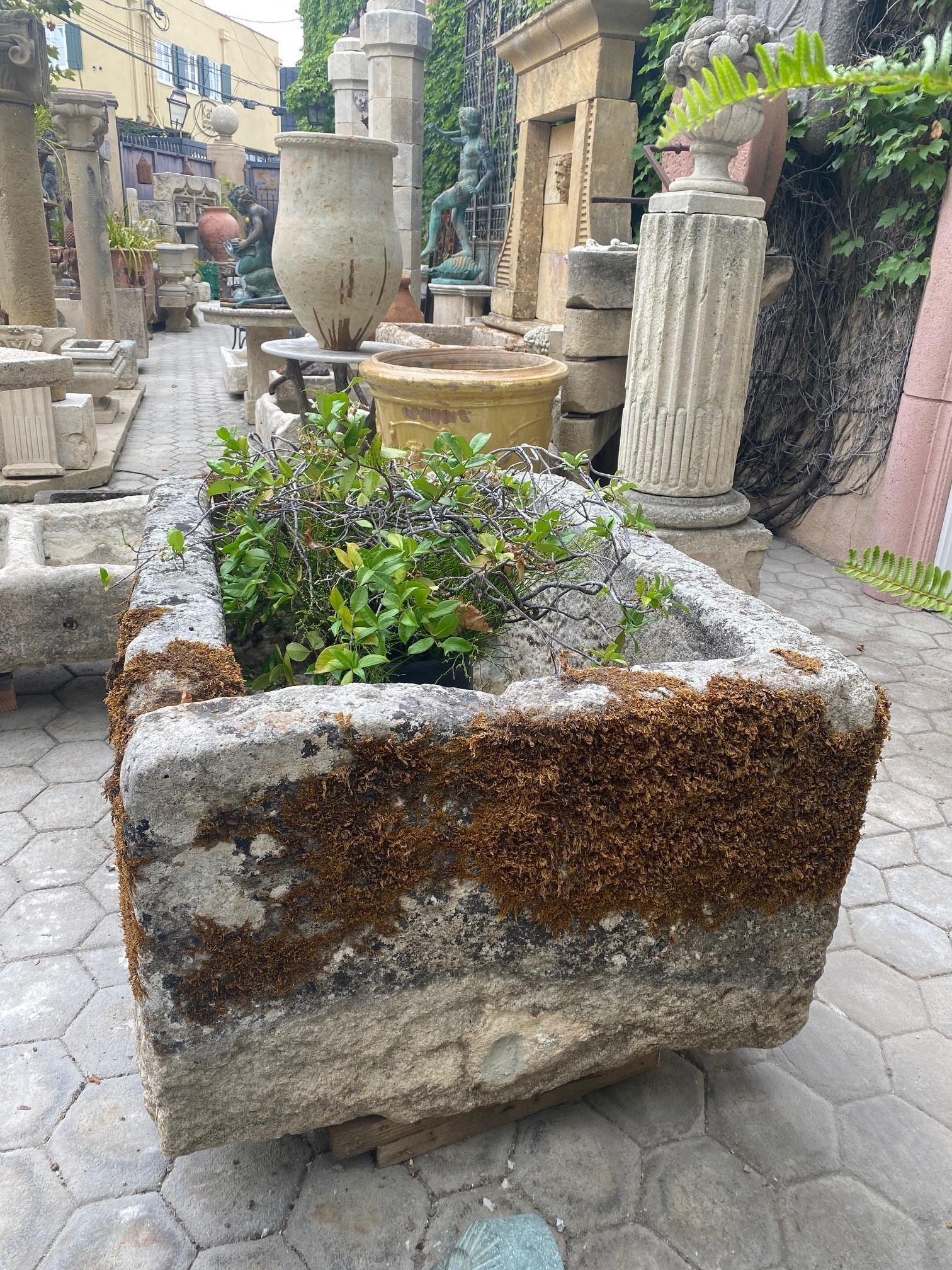 Hand Carved Stone Container Fountain Basin Tub Planter Firepit Trough Antiques 2