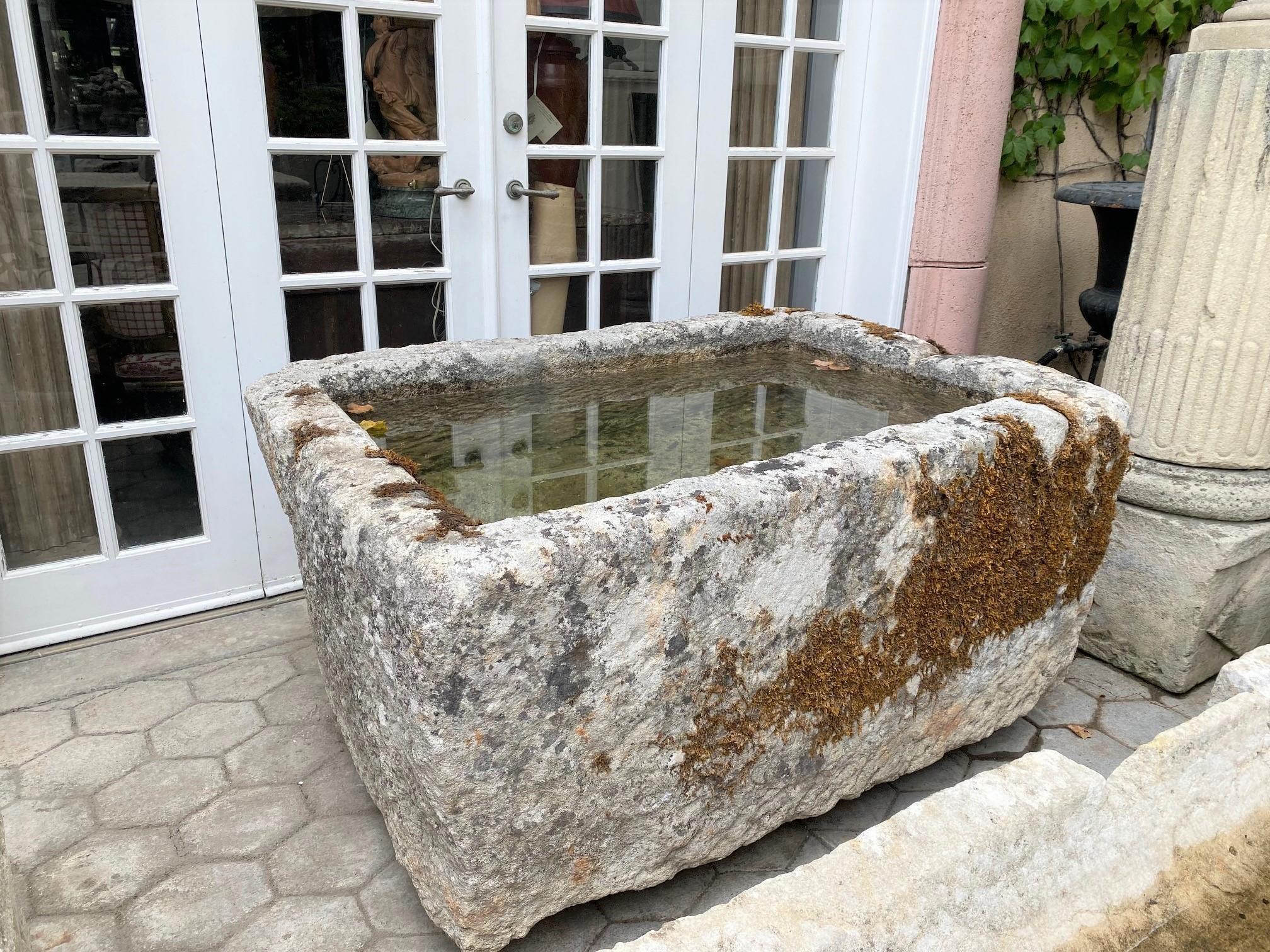 Hand Carved Stone Container Fountain Basin Tub Planter Firepit Trough Antiques 4