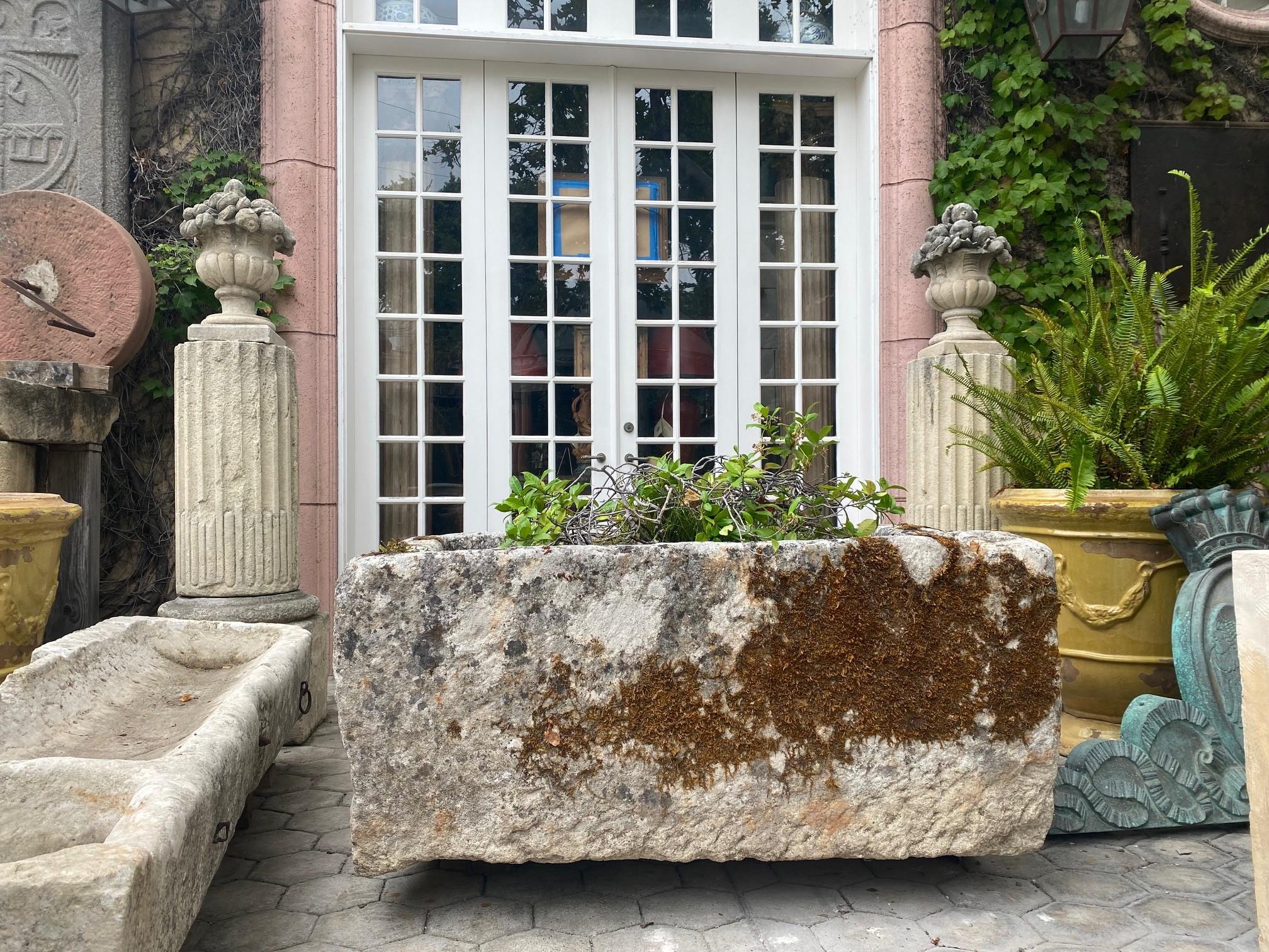 Hand Carved Stone Container Fountain Basin Tub Planter Firepit Trough Antiques 5
