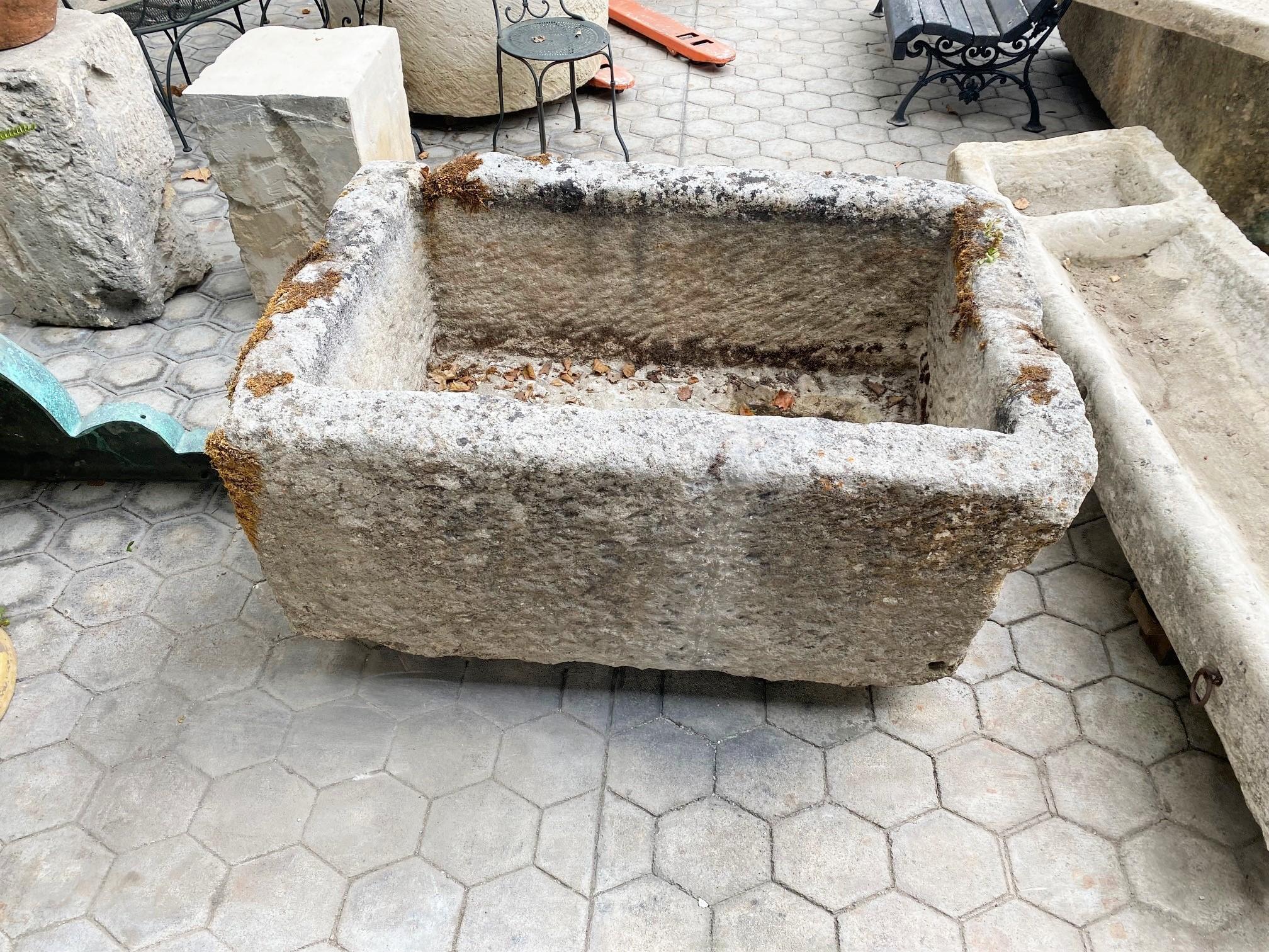 Hand Carved Stone Container Fountain Basin Tub Planter Firepit Trough Antiques 8