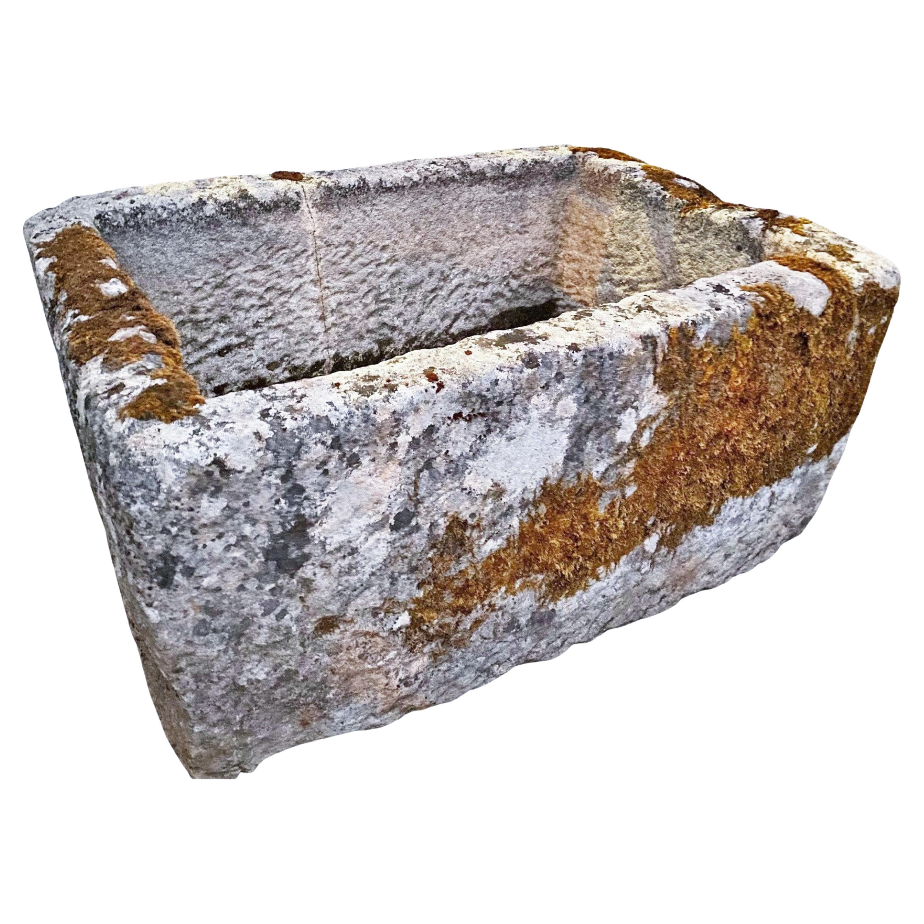 Hand Carved Stone Container Fountain Basin Tub Planter Firepit Trough Antiques 7