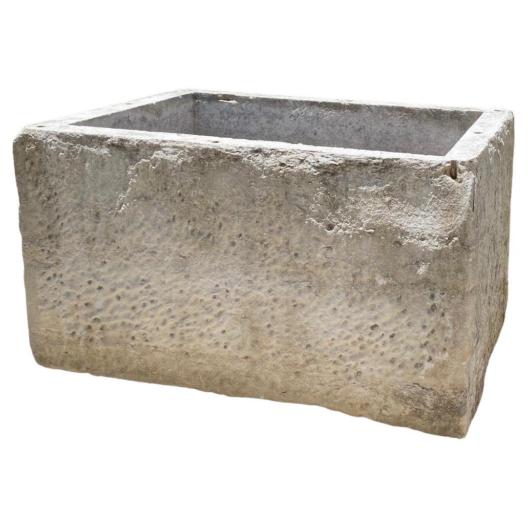 Hand Carved Stone Container Fountain Basin Tub Planter Firepit Trough Antiques For Sale