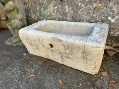 Hand Carved Stone Container Fountain Trough Basin Planter Antique Farm Sink LA