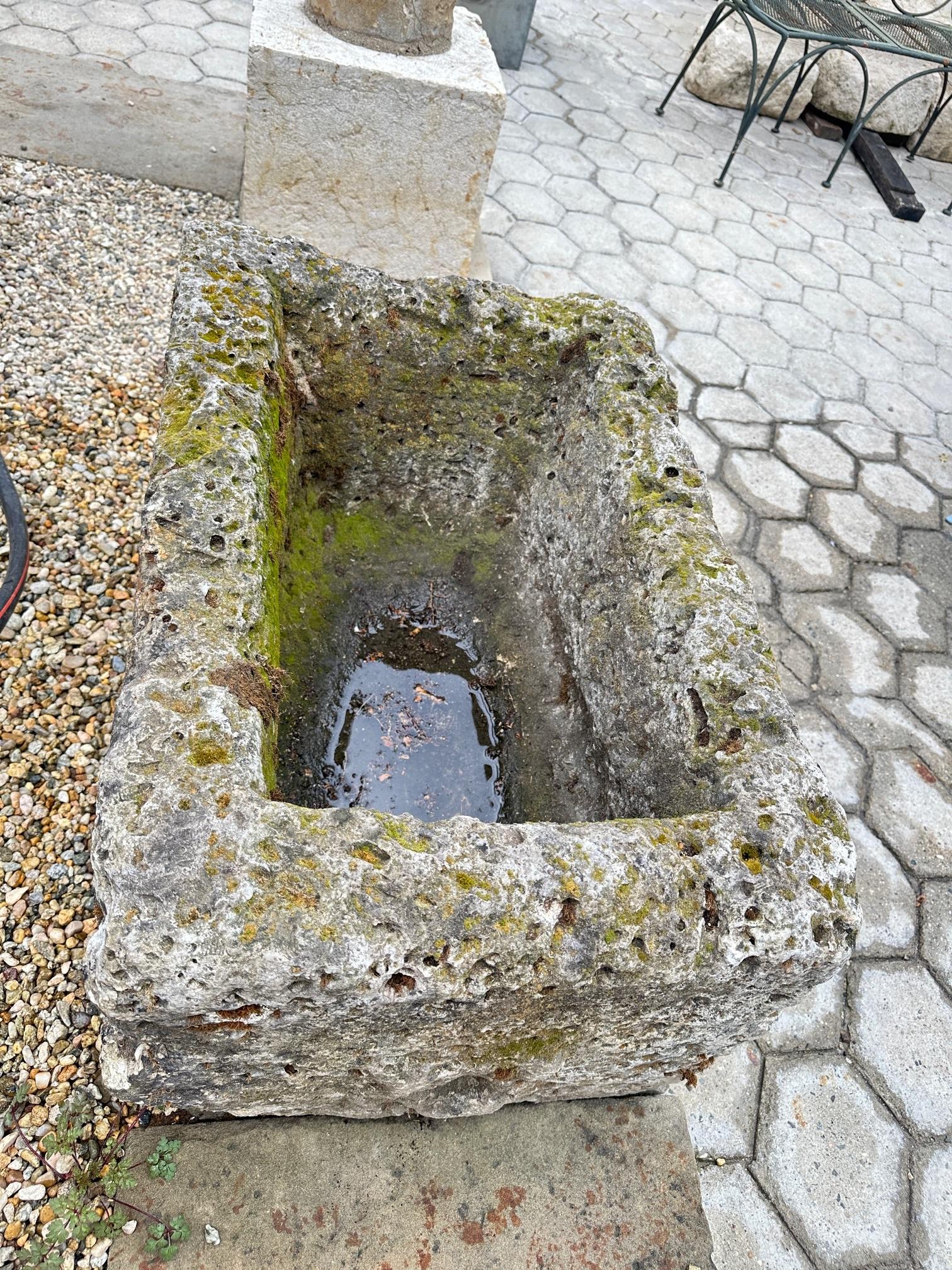 A Stone Container Fountain Trough Basin Planter Antique Farm Sink LA en vente 13