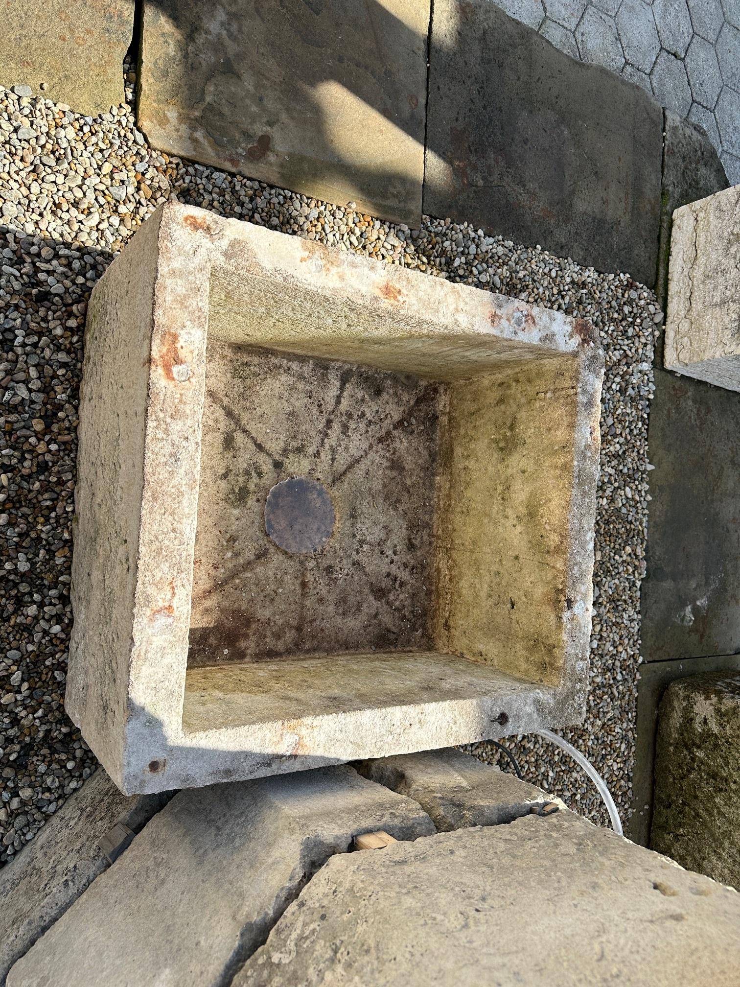 Jardinera de piedra tallada a mano Jardinera Lavabo de granja antiguo LA en venta 9