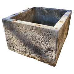Hand Carved Stone Container Jardinière Trough Basin Planter Antique Farm Sink LA
