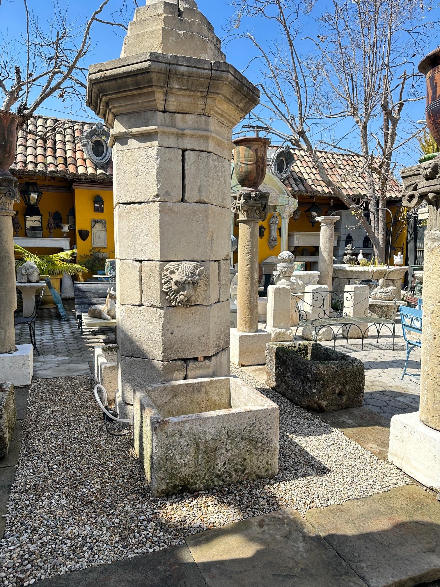 Jardinera de piedra tallada a mano Jardinera Lavabo de granja antiguo LA en venta 2