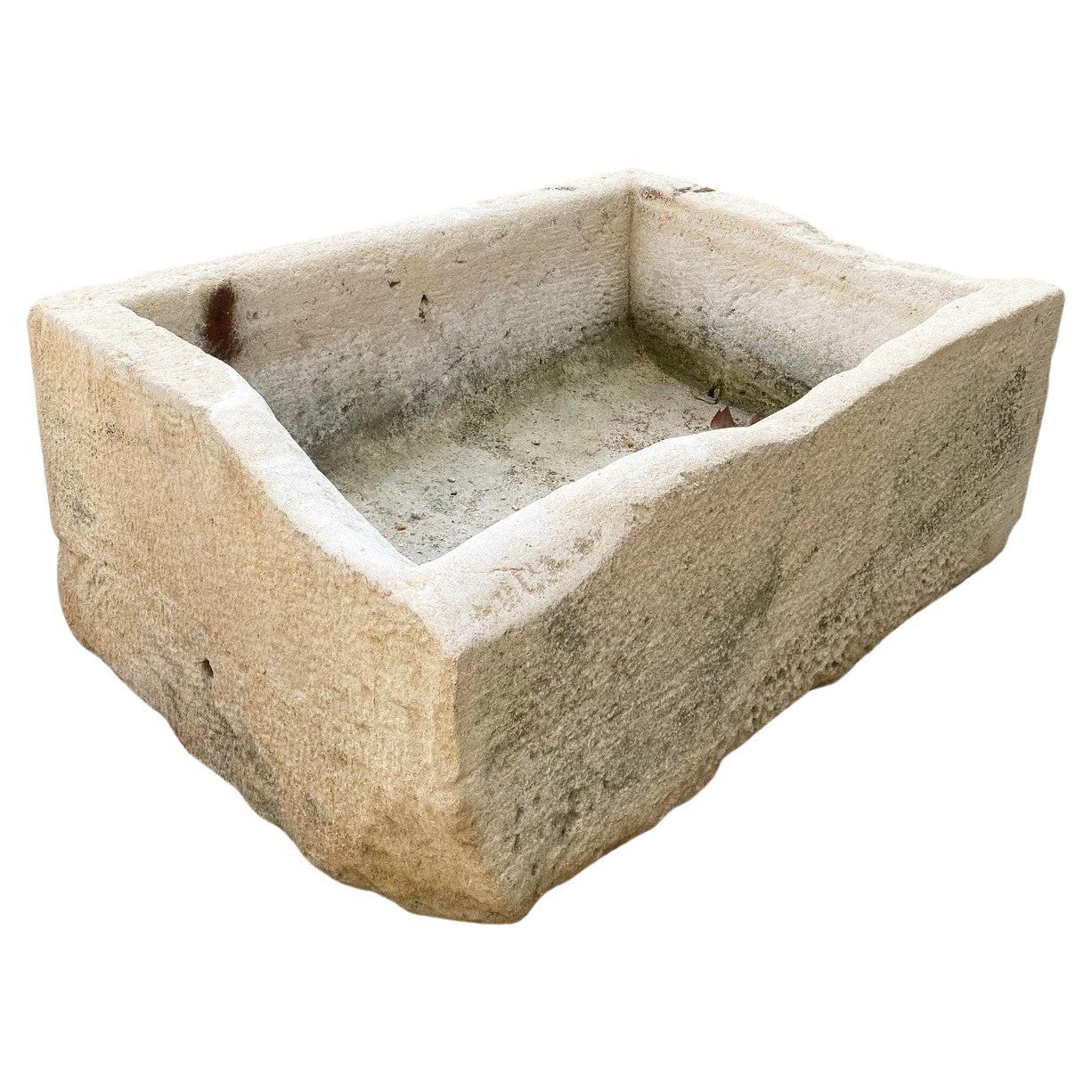 Hand Carved Stone Container Jardinière Trough Basin Planter Antique Farm Sink LA