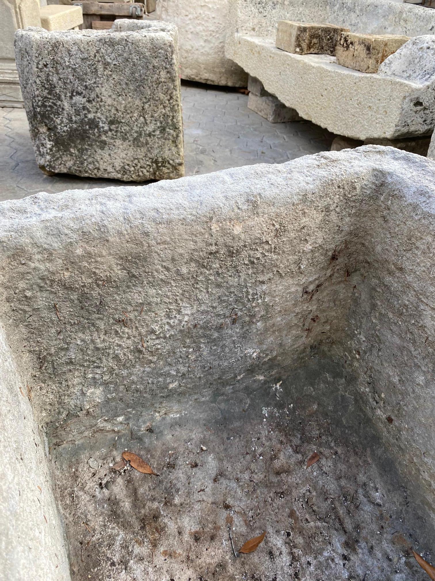 limestone trough planter