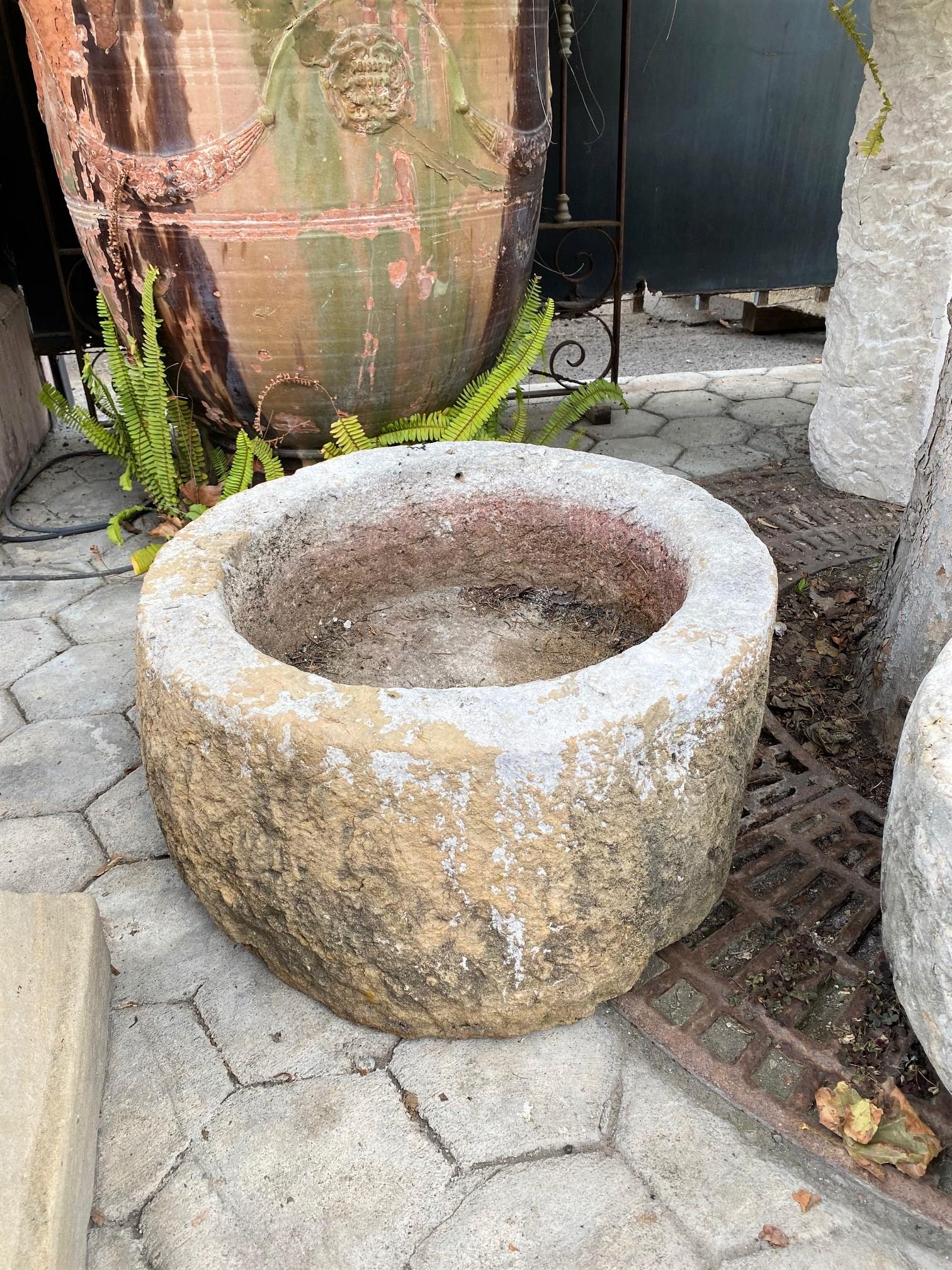 Hand Carved Stone Container Planter Jardiniere Basin Fountain Trough Antiques LA 4