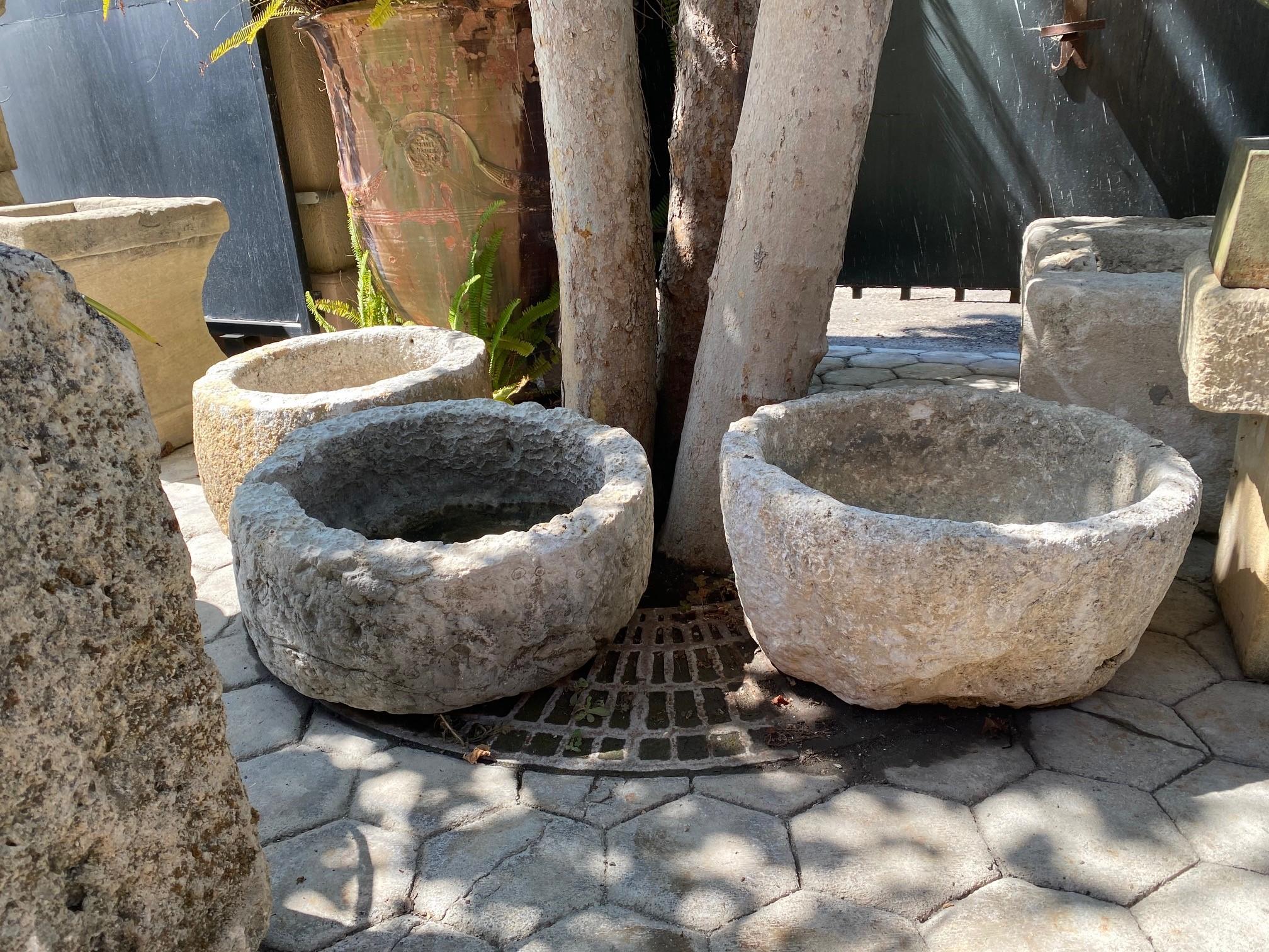 Hand Carved Stone Container Planter Jardiniere Basin Fountain Trough Antiques LA 5