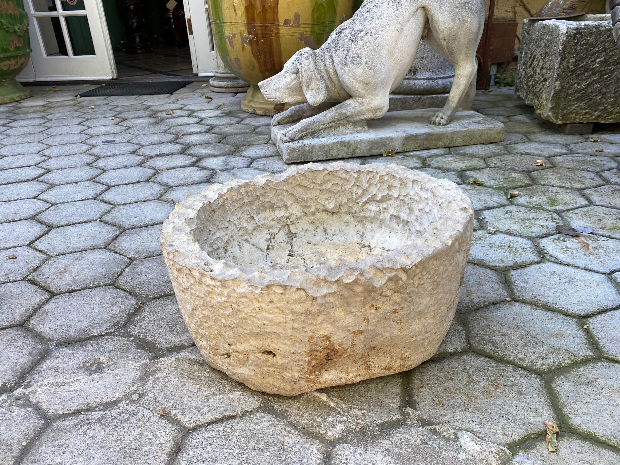 Hand Carved Stone Container Planter Jardinière Basin Fountain Trough Antiques LA 1