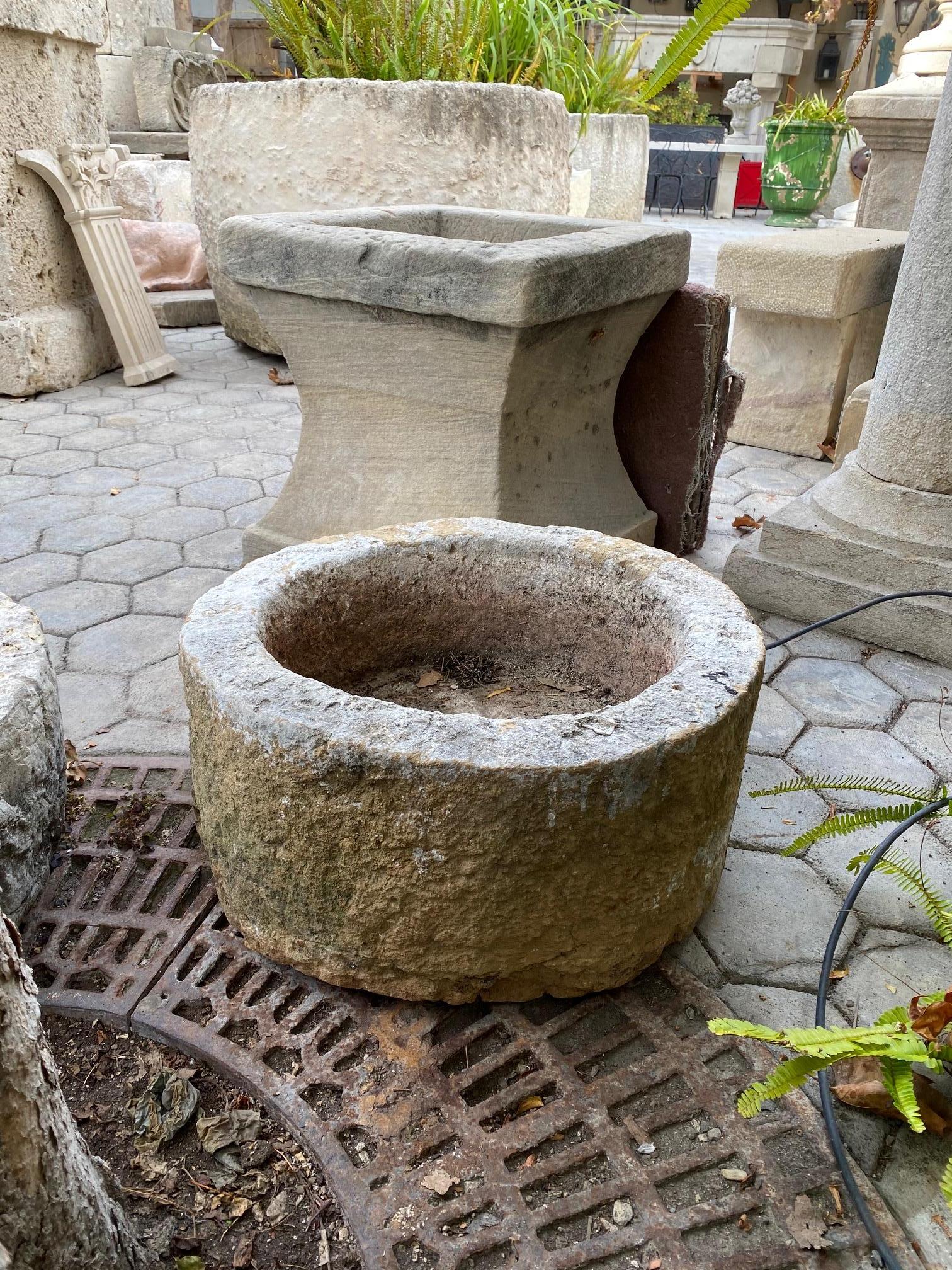 Hand Carved Stone Container Planter Jardiniere Basin Fountain Trough Antiques LA 1