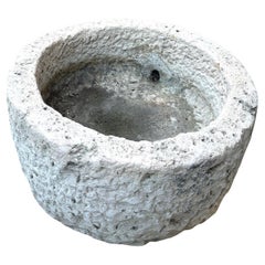 Jardinera de Piedra Tallada a Mano Jardinera Lavabo Fuente Pila Redonda