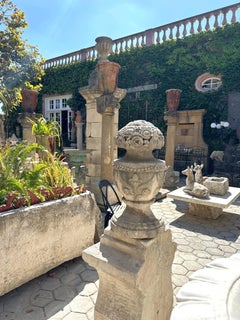 Hand Carved Stone Finial Decorative Architectural Element Urn Antiques landscape