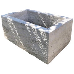 Hand Carved Stone Fountain Basin Sink Container Trough Planter Antique
