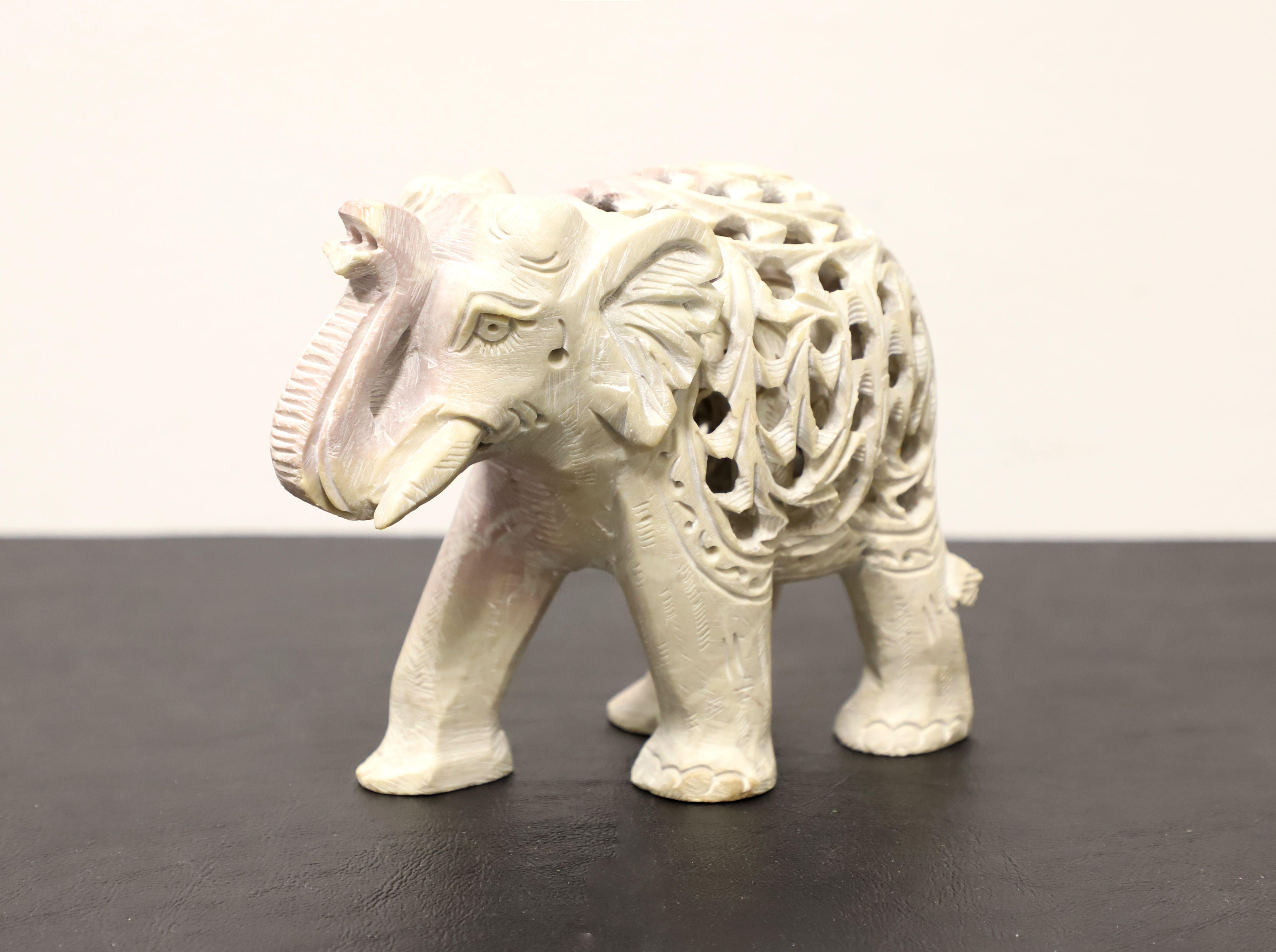 Hand Carved Stone Indian Elephant with Baby Elephant Inside For Sale 2