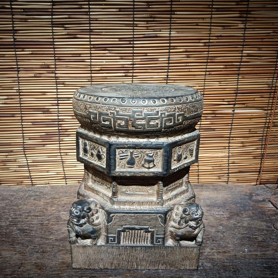 Chinesische Vintage-Pfeilerskulptur aus Stein (19. Jahrhundert) im Angebot