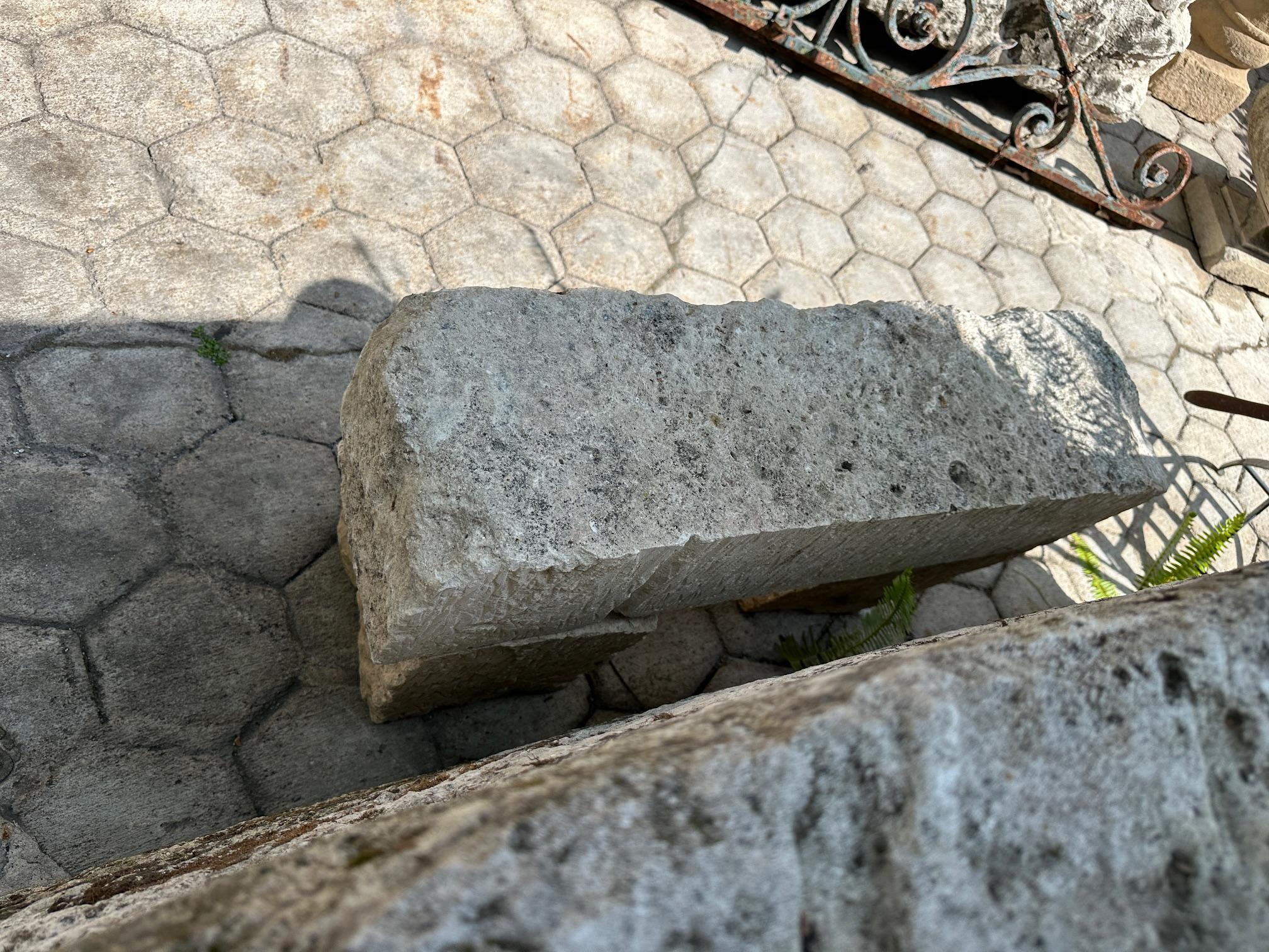 Hand Carved Stone Rustic Park Garden Bench Seat Decorative Element Farm Winery For Sale 13
