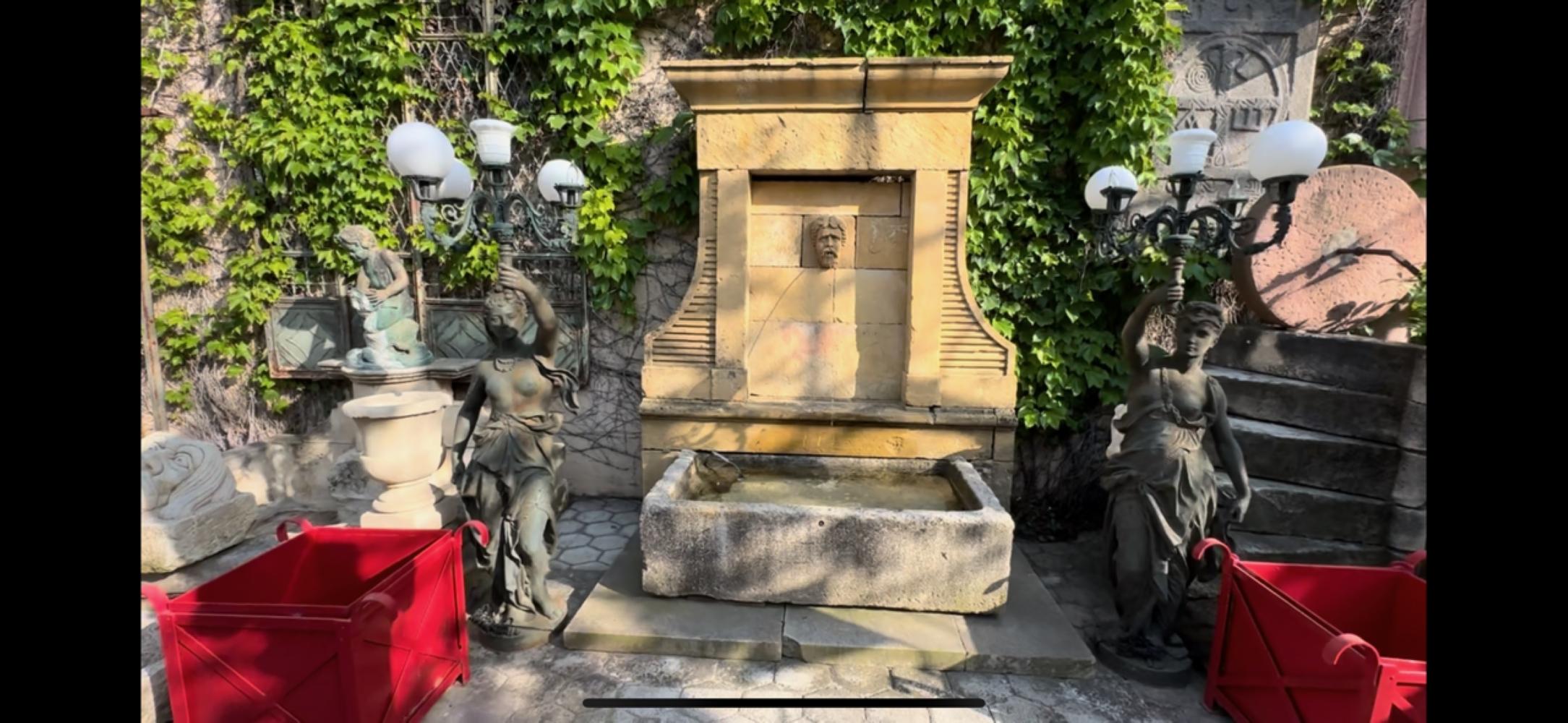 18th Century and Earlier Hand Carved Stone Trough Fountain Basin Tub Planter Firepit Container Antique LA For Sale