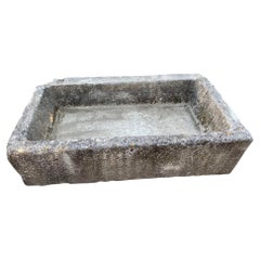 Hand Carved Stone Trough Fountain Basin Tub Planter Firepit Container Antique LA
