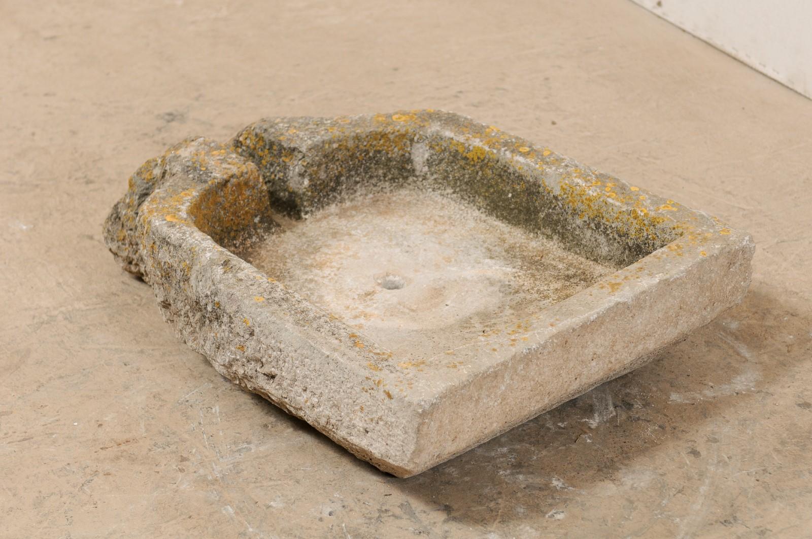 Hand Carved Stone Trough from Spain, 19th Century For Sale 5