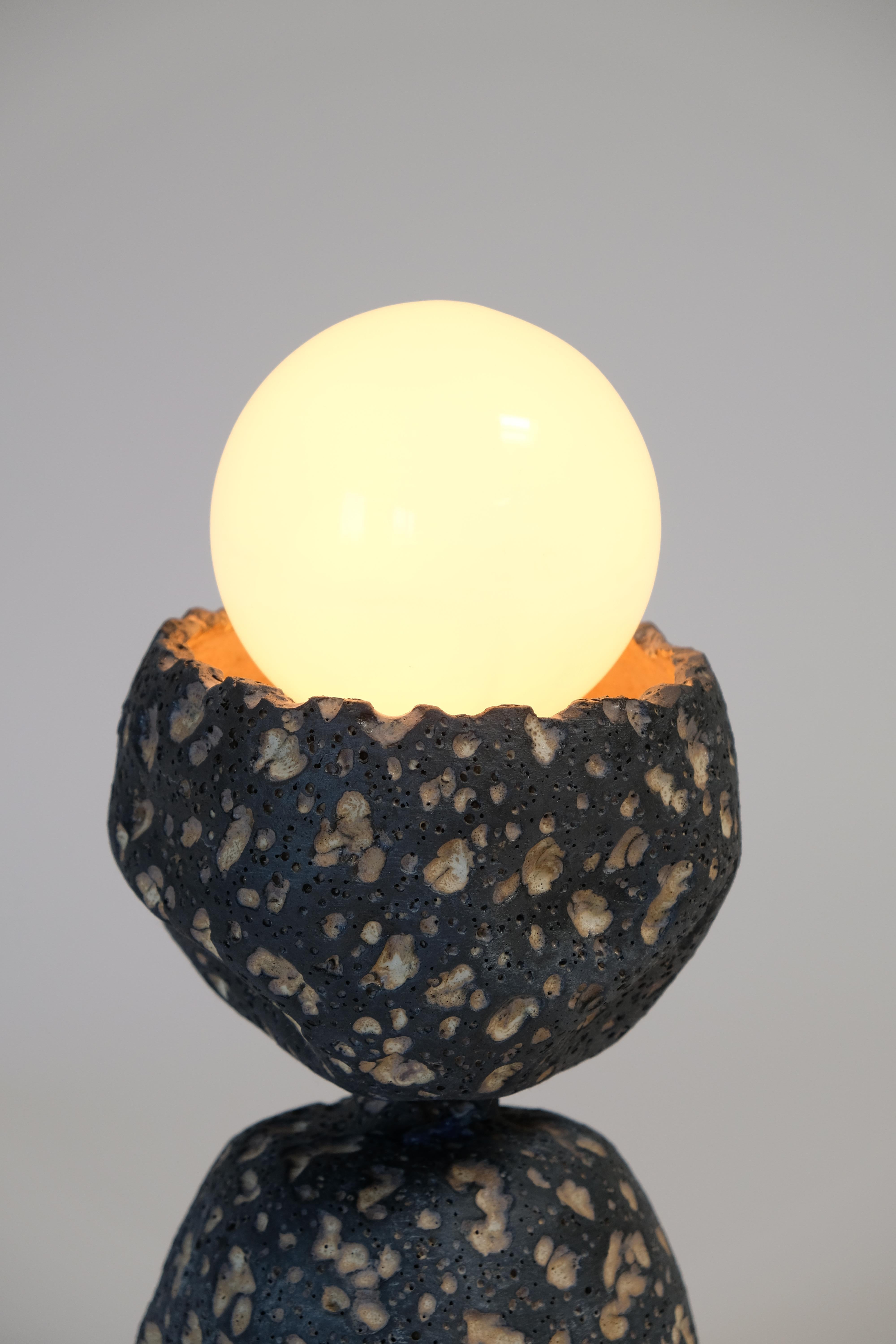 The lithic lamp is a monolithic stone sculpture. A part of LGS's 