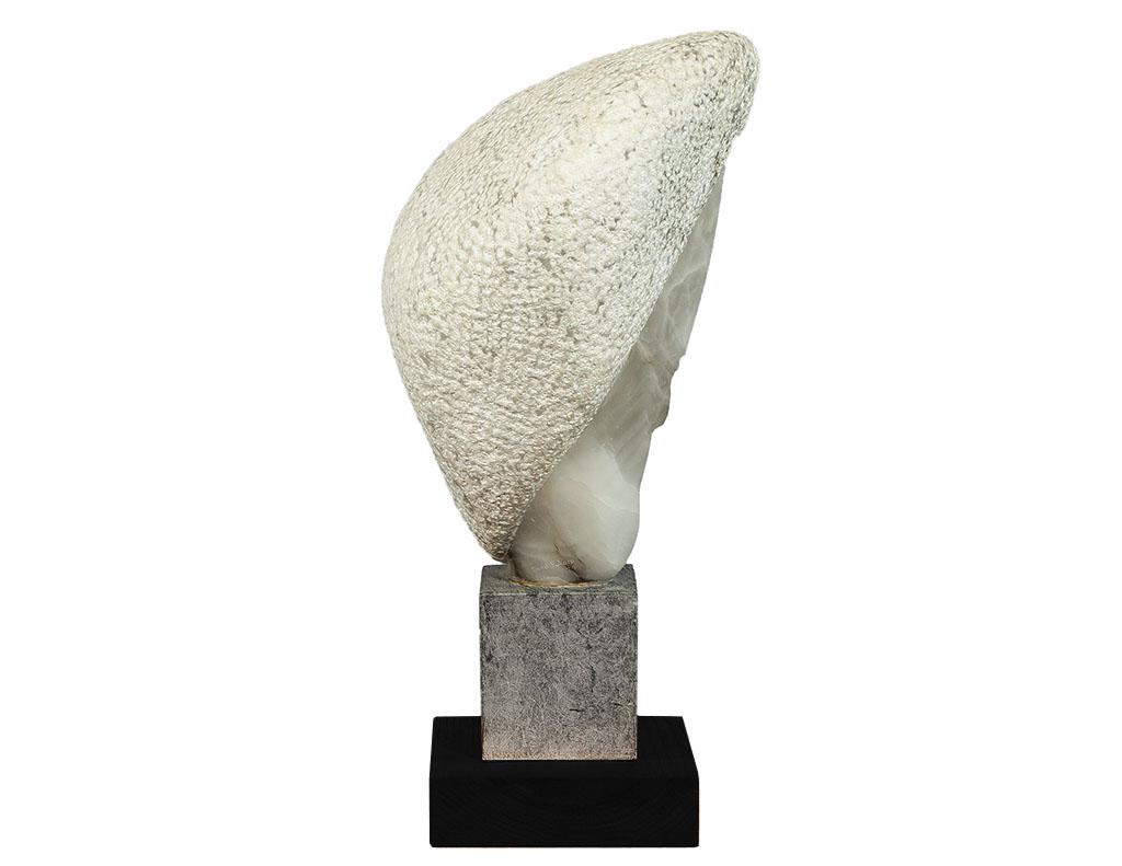 Canadian Hand Carved Stylized Stone Sculpture by Daniel Pokorn For Sale