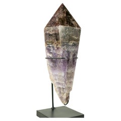 Hand-Carved Super 7 Crystal Point on Stand: Modern Lapidary