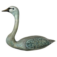 Antique Hand Carved Swan Decoy