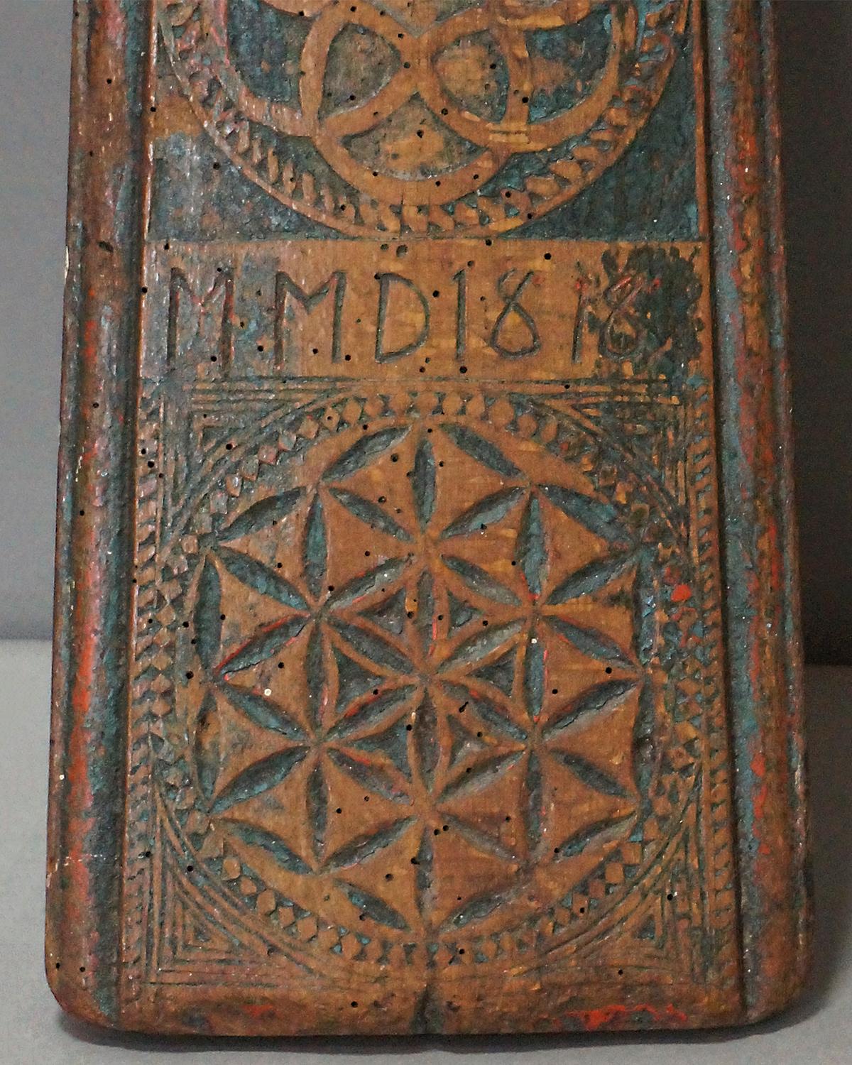 19th Century Hand Carved Swedish Mangle Board