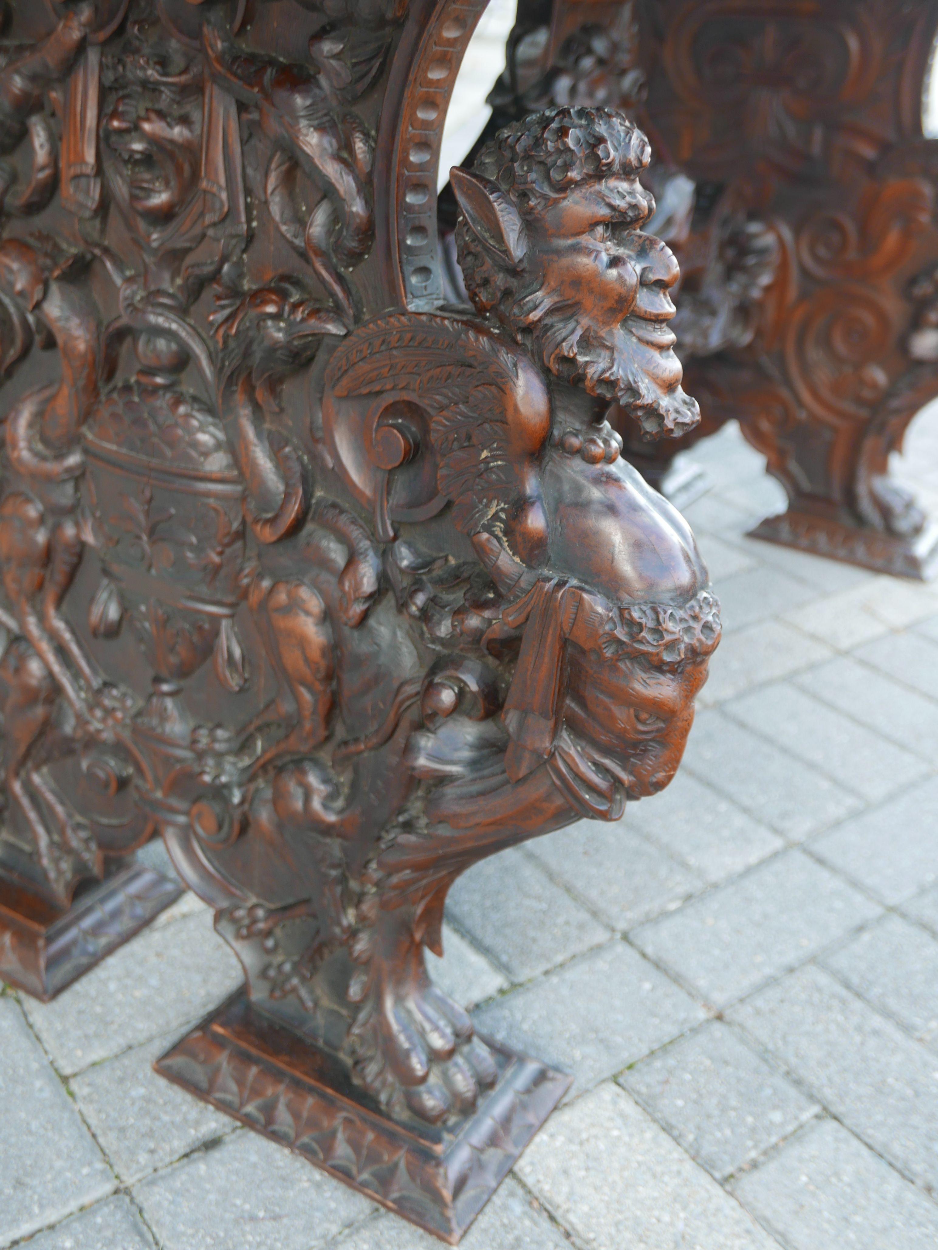 Hand-Carved Table by Master Sculptor Valentino Panciera Besarel For Sale 3