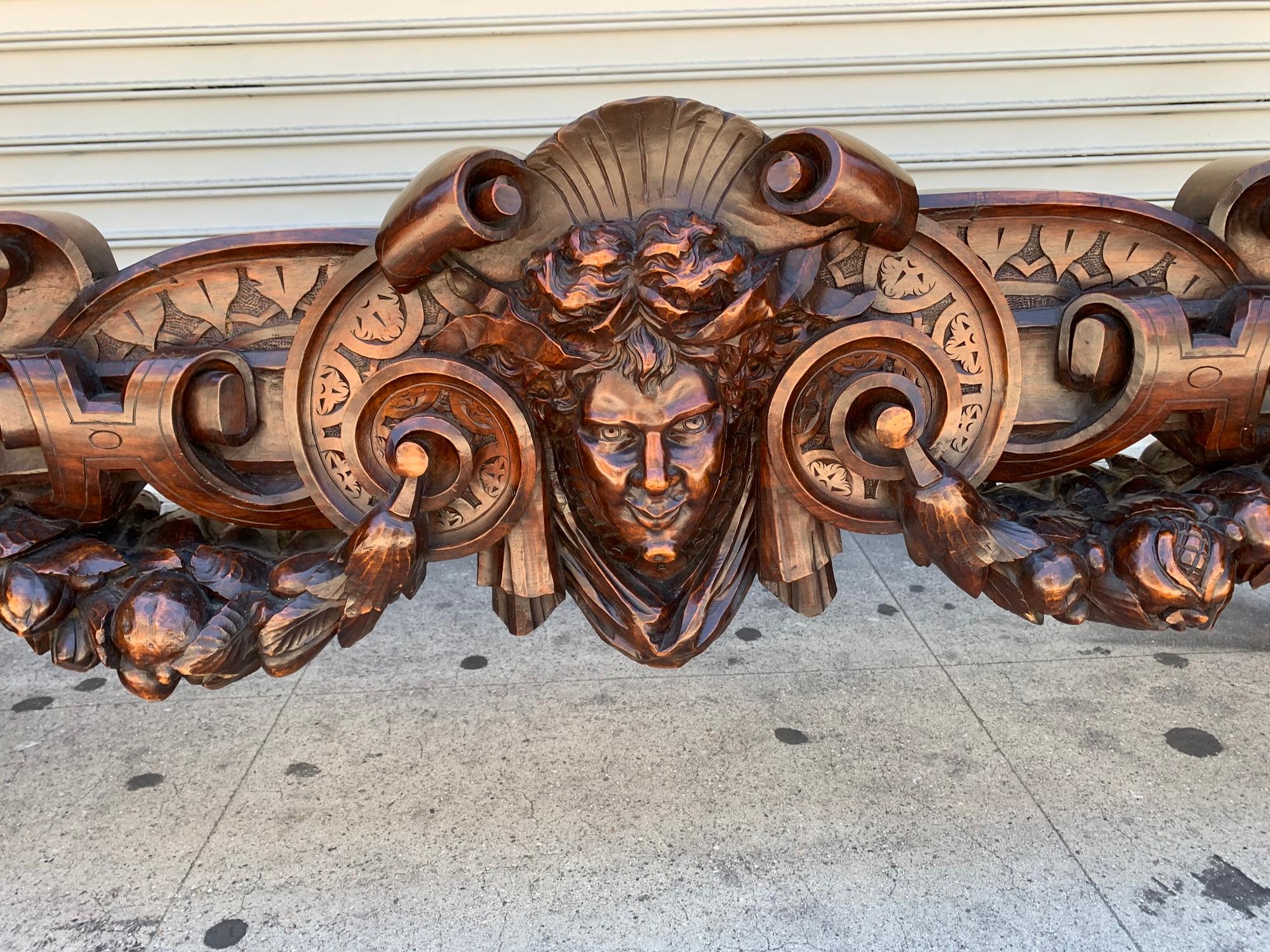 Hand-Carved Table by Master Sculptor Valentino Panciera Besarel For Sale 6